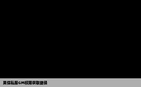莫信私服GM权限获取捷径